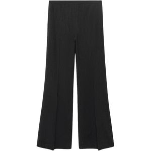 MANGO - IRISE - Bandplooibroek - Donkergrijs - Wide Leg - Mid Waist