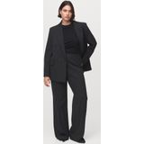 MANGO - IRISE - Bandplooibroek - Donkergrijs - Wide Leg - Mid Waist