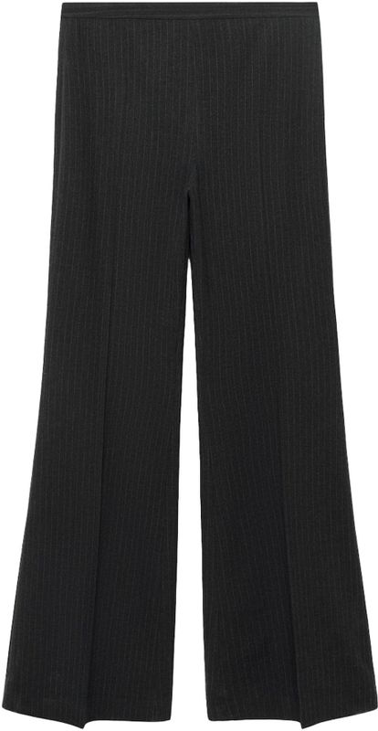 MANGO - IRISE - Bandplooibroek - Donkergrijs - Wide Leg - Mid Waist