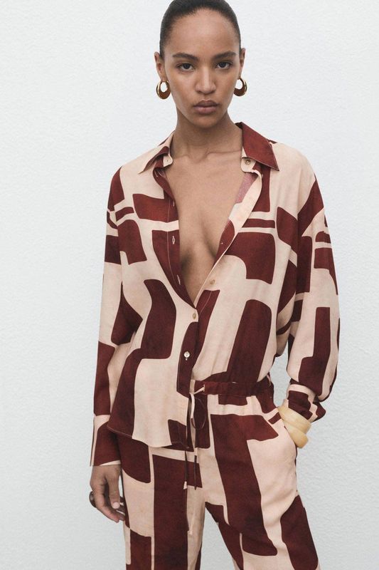 MANGO - PARISI - Blouse - Beige / Bruin