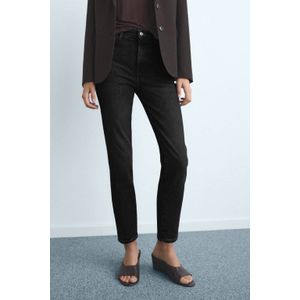 Mango - High Waist Slim Fit - Jeans - Grijs - Denim