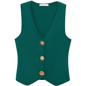 MANGO - Antonia - Gebreide Bodywarmer - Riet