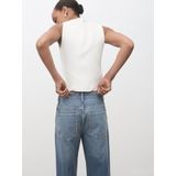 MANGO - Antonia - Gebreide Bodywarmer - Offwhite