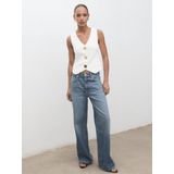 MANGO - Antonia - Gebreide Bodywarmer - Offwhite