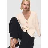 MANGO - TONETE - Gebreid Vest - Ecru