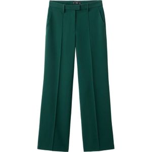 Mango - Regular Waist Pantalon - Groen - Loose Fit - 100% Polyester