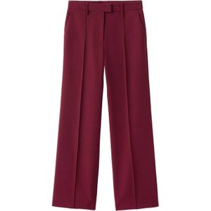 Mango - Regular Waist Pantalon - Donkerrood