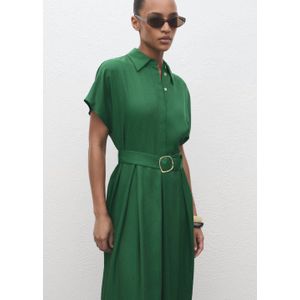 Mango - A-lijn Jurk - Groen