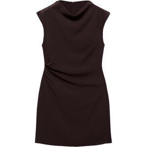 Mango mini jurk donkerbruin
