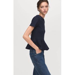 Mango - Peplum Top - Marine