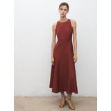 MANGO - CAMELIA - Jurk - Donkeroranje - 3/4 Lengte - Mouwloos