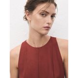 MANGO - CAMELIA - Jurk - Donkeroranje - 3/4 Lengte - Mouwloos