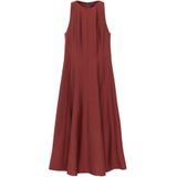 MANGO - CAMELIA - Jurk - Donkeroranje - 3/4 Lengte - Mouwloos