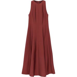 MANGO - CAMELIA - Jurk - Donkeroranje - 3/4 Lengte - Mouwloos