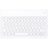 Round Cap Bluetooth Keyboard Leather Case with Pen Slot for Samsung Galaxy Tab S6 Lite / S7 / A7 10.4 2020  Specification:without Touchpad(Black+White Keyboard)