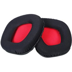 2 PCS Replacement Earpads for Corsair Void Pro Elite Style: Red Bottom Grid