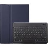 YA700B Lambskin Texture Voltage Round Keycap Bluetooth Keyboard Leather Case For Samsung Galaxy Tab S8 11 inch SM-X700 / SM-X706 & S7 11 inch SM-X700 / SM-T875(Blue)