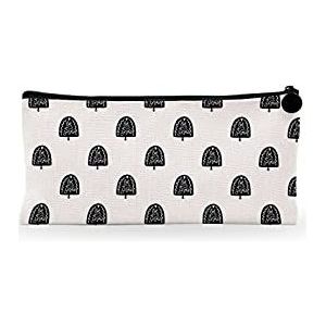 Bonamaison, Digitaal bedrukt canvas etui met ritssluiting, etui met ritssluiting, pennenzak voor school, canvas voor kinderen, jongens, meisjes, 100% katoen, uniseks, 1 stuk, 21 x 12 cm