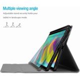 ST500 Voor Samsung Galaxy Tab A7 T500/T505 10 4 inch 2020 Ultradun draadloos Afneembaar Bluetooth-toetsenbord lederen behuizing met stand & slaapfunctie & tegenlicht(Zwart)