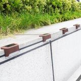 4 PCS Solar Railing Licht trap Licht Outdoor Waterdichte LED Stap Licht Tuin Decoratie Landschap Licht  Kleurrijk Licht (Zwart)