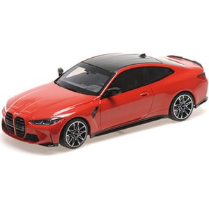 BMW M4 2020 (Rood) (30 cm) 1/18 Minichamps {Modelauto - Schaalmodel - Miniatuurauto}