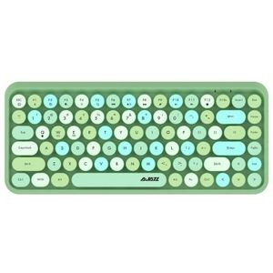 Ajazz 308I 84 toetsen tabletcomputer notebook thuiskantoor punk Bluetooth-toetsenbord (gemengde kleur groen)