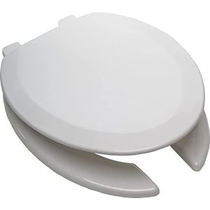 Ronde toiletbril Open voorkant toiletbril Soft Close en zorgt for de perfecte pasvorm, rond, polypropyleen materiaal, wit, 35,5 * 42 cm, rond