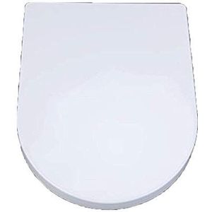 Hoes voor toiletbril Toiletbril Compatibel U-vormige toiletbril met demping Snelsluiting Aan de bovenkant gemonteerd, ultrabestendig toiletdeksel for badkamer, Wit (Color : White, Size : 40~44cm*33.