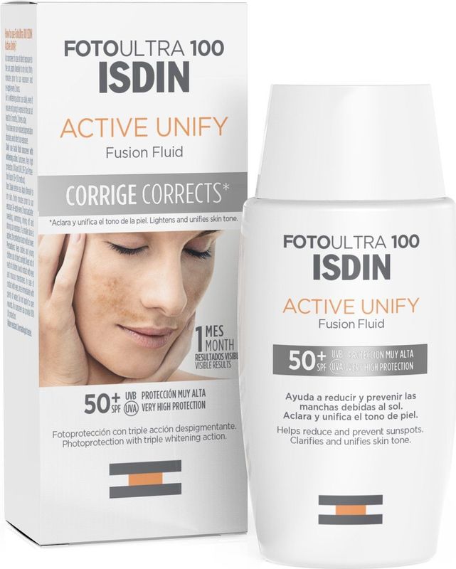 ISDIN FotoUltra 100 Active Unify - Verhelderende Beschermende Crème - SPF 50+ - 50 ml