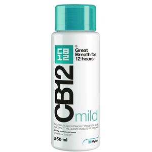 CB12 Mondwater - Bestrijding van de belangrijkste oorzaak van slechte adem - wetenschappelijk bewezen effect gedurende 12 uur - 250 ml zoete munt