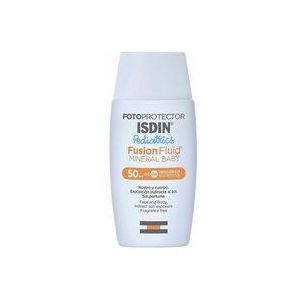 ISDIN BE Fotoprotector Mineral Baby Pediatrics Zonnebrandcrème SPF 50 (50 ml) | Vloeibare fotobeschermer met minerale filters speciaal samengesteld voor de gevoelige babyhuid