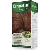 Farmatint Gel 7R Koperblond, permanente plantenkleur, zonder ammoniak, volledige grijsdekking, verzorgt en beschermt je haar, 170 ml