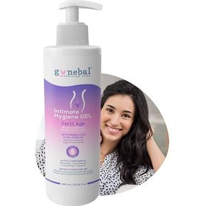 GYNEBAL Intieme zeep voor dames, vruchtbare leeftijd PH 4,5 theeboomreiniger + prebiotica + melkzuur + glycerine - dagelijkse intieme hygiëne gel voor de menstruatiecyclus