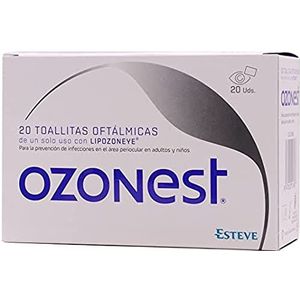 ESTEVE PHARMACEUTICALS S.A. Ozonest Optalaat-reinigingsdoekjes, verwijdert secties en resultaten, voorkomt infecties, 20 stuks, wit