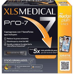 XLS Medical Pro-7 resultaten in 1 maand met 7 voordelen, 3 sessies met mynudplan, natuurlijke herkomst, 90 sticks, ananassmaak