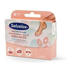 Salvelox ® Eeltbescherming, ovale eeltbeschermers van schuim voor onmiddellijke verlichting van eelpijn, 9 stuks