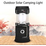 5803 Solar Camping Lamp Outdoor LED Nood Draagbare Licht Ondersteuning USB-uitvoer