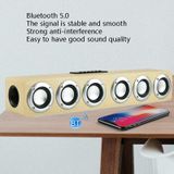 M1 Bluetooth-luidspreker wekker houten draadloze desktop luidspreker