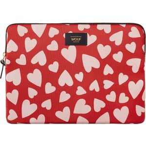 Wouf laptophoes Amore 15/16 inch hartjes