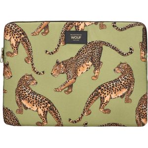 Wouf Laptophoes / Laptop Sleeve - 13 inch - rPet - Olive Leopard