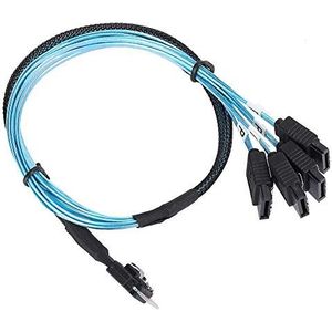 SFF-8654 naar 4 x Sata datatransmissiekabel, MINI SAS 38p 12 Gbps verbindingslijn, multi-lane mini SAS host interne kabel voor server, harde schijf, computer, host