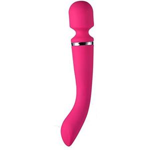 YABAISHI Double Head Stick Vrouw Vibrator Penis Pump Masturbatie Electric vibrerende massage Dildo Vibrator (Color : Rose red)