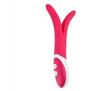 YABAISHI Vibrerende Stick Female Vibrerende Stimulatie Bifurcated Vibrator Masturbatie Sexy Massager (Color : Rose red)