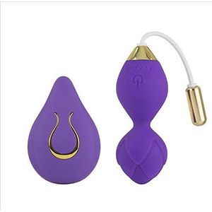 YABAISHI Wireless Vibrator Petal Krimpen Ball Waterproof Female Massage Dedicated Vibrator Jumping Egg (Color : Purple)