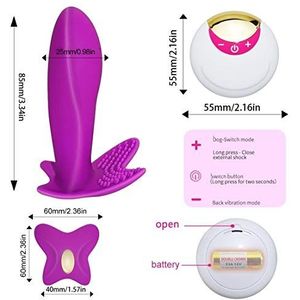 YABAISHI Women's Silicone Jumping Egg Vibrator Multi-frequency Vibration Invisible Wear Massage Stimulatie G-point Wireless Volwassen Vrouwelijke Sex Toys (Color : Purple)