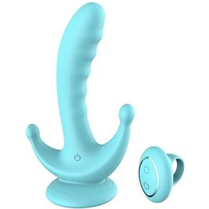 YABAISHI AV Bar Vrouw Vibrator Verwarming Swing vibrerende Silicone opladen draadloze afstandsbediening Sex Toys (Color : Blue)