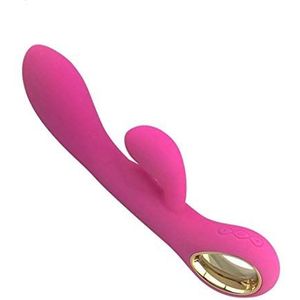 YABAISHI Vibrerende Stick Female Dual Motor Double Head Vibration Verwarming G Point Stimulatie Massage Vibrator Sex Toys (Color : Pink)