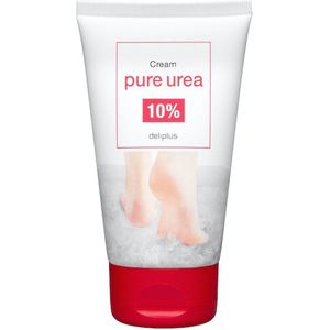 Deliplus | Cream Pure Urea 10% | Voetcrème | Sterk Hydraterend en Reparerend | Oplossing voor ernstig droge huidoppervlak van voeten, droge gebarsten hielen, kleine kloven | Uit Spanje | 2x 125ml