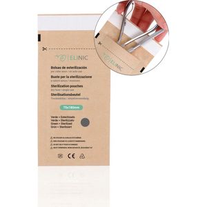 Sterilisatiezakken voor droge hitte, 100 stuks (75 x 180 mm)
