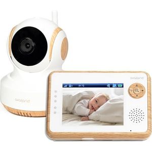 Availand Follow Babyfoon, draaibaar, lcd-display, 8,9 cm (3,5 inch), draadloos, interne accu, automatische scanfunctie, nachtzicht